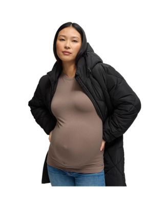 Maternity Ingrid + Isabel Longline Puffer Jacket with Removable Babywearing Cocoon Insert