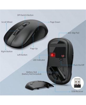 Wireless Keyboard And Mouse Combo - 2.4G Ergonomic Wireless Computer Keyboard With Tablet Holder, Silent Mouse With 6 Button, Compatible With, Black