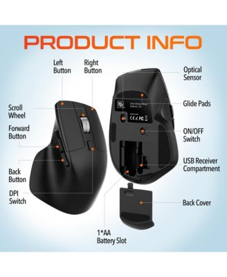 G18 Wireless Ergonomic Keyboard & Optical Vertical Mouse Combo (DKMKITERG18-WB)