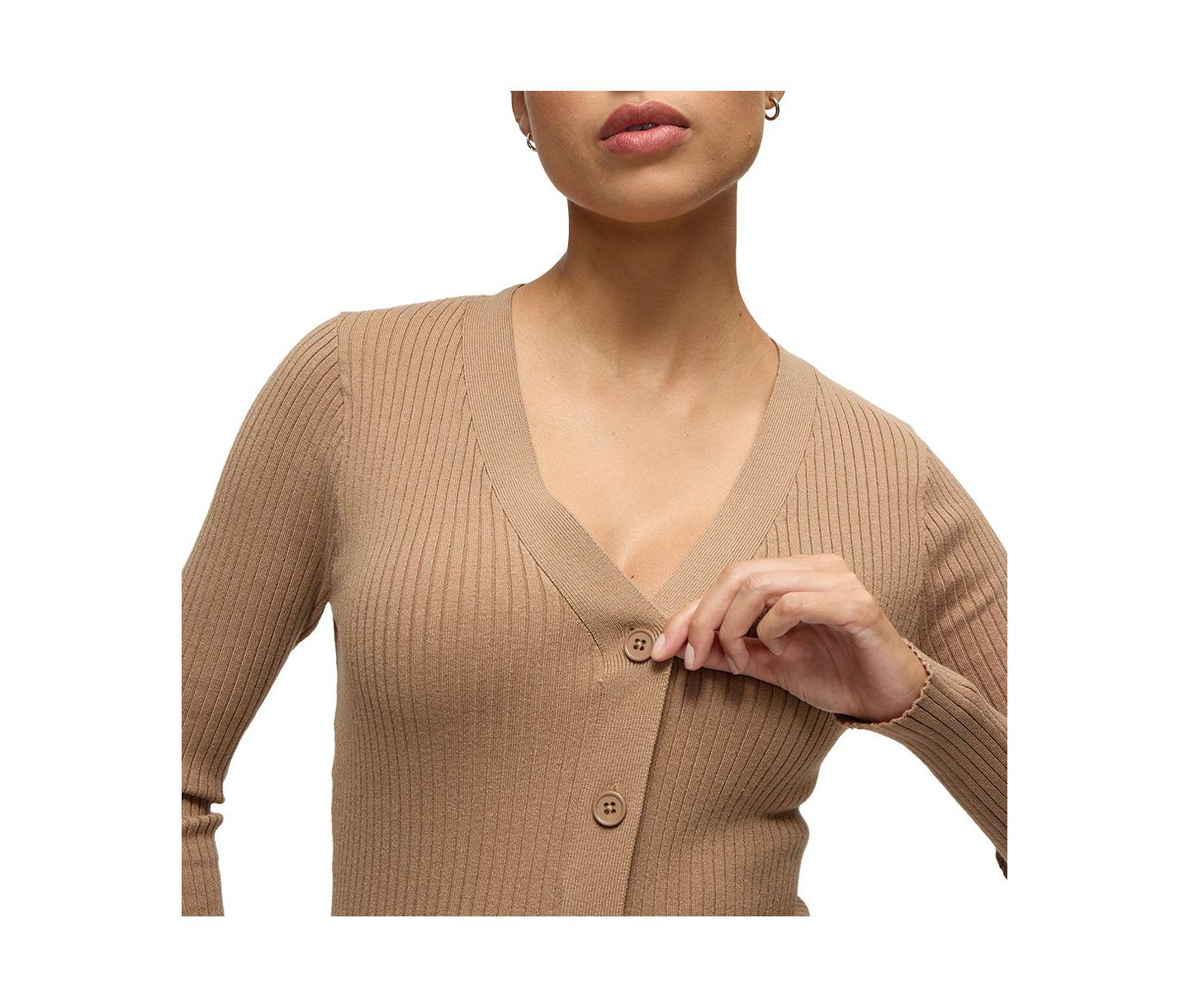 Женское платье Ingrid + Isabel Long Sleeve Ribbed Nursing Midi, цвет: Серо-коричневый — фото 4