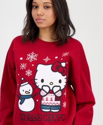 Juniors' Hello Kitty Snowman Crewneck Sweatshirt