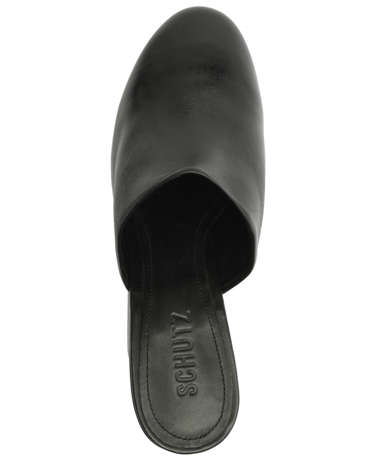 Schutz Sierra Leather Platform Wedge Mules In Black