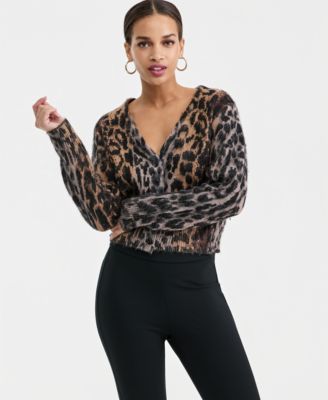 Bar III - Women's Animal-Print Cardigan