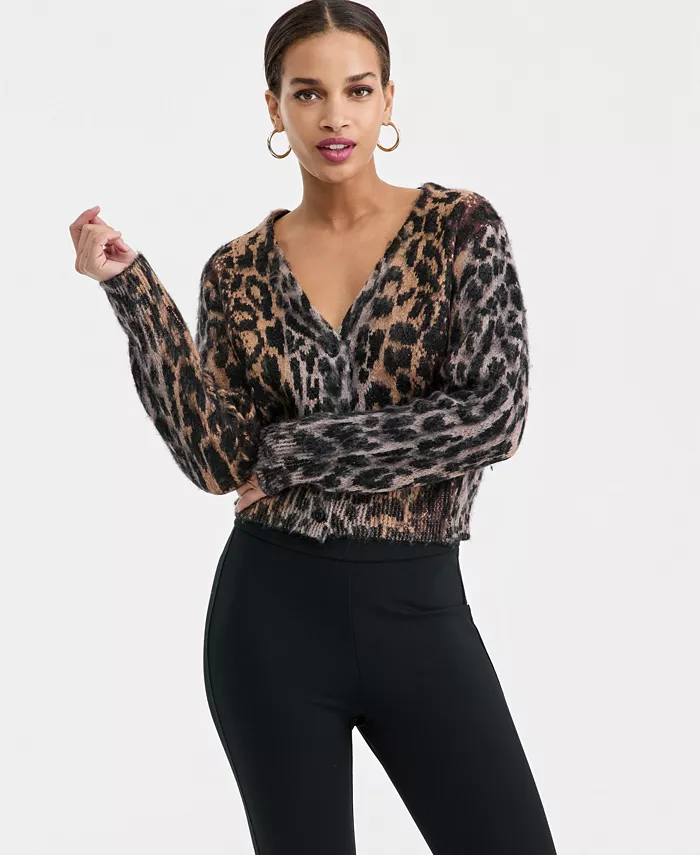 Women's Animal-Print Cardigan