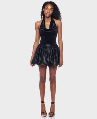 Juniors' A-Line Mini Bubble Skirt