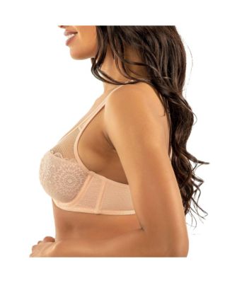 Women's Luxlacy Unlined Wired Bra, Cameo Rose, 40G
