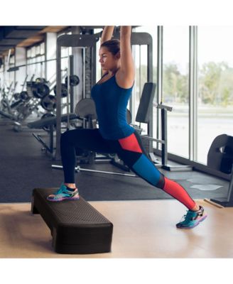 Adjustable Workout Aerobic Step Platform Trainer w/Raisers