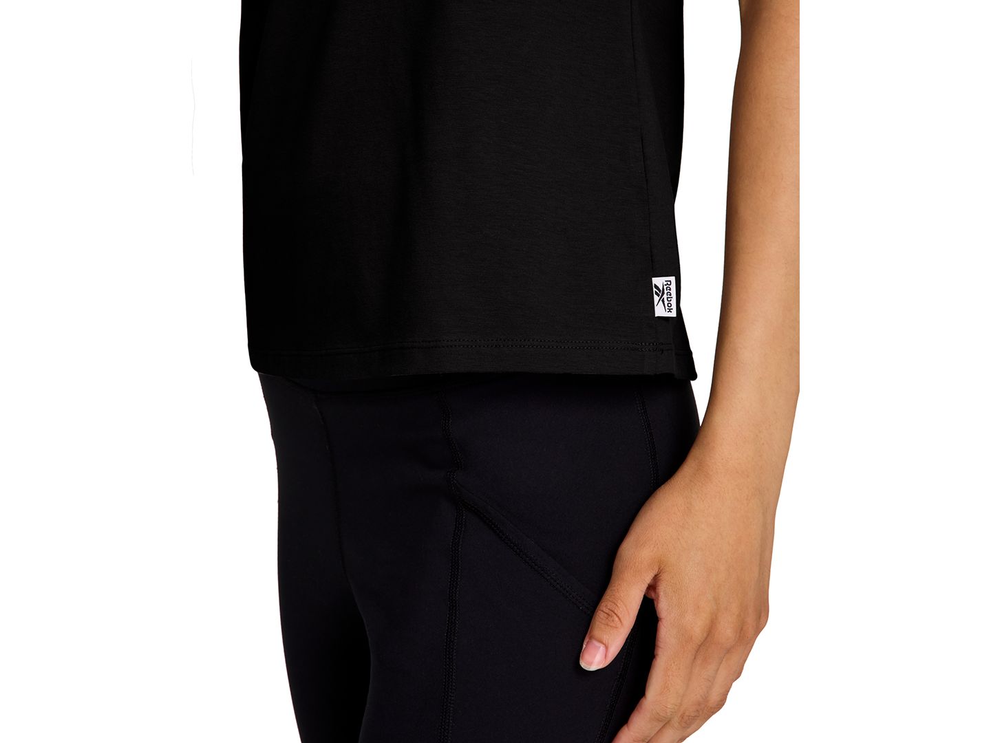 Женская футболка Reebok Crewneck Short-Sleeve T-Shirt, цвет: Чёрный — фото 5