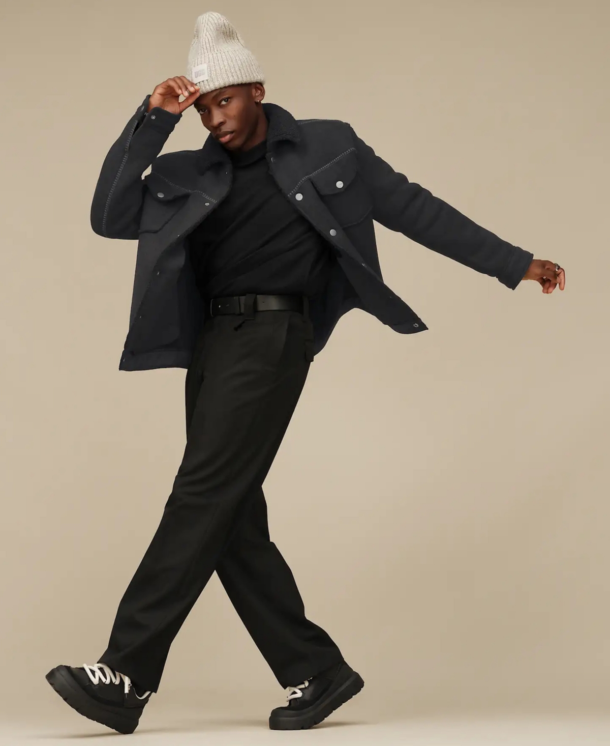 Ugg Men's Janson Long Sleeves Trucker Jacket In Black