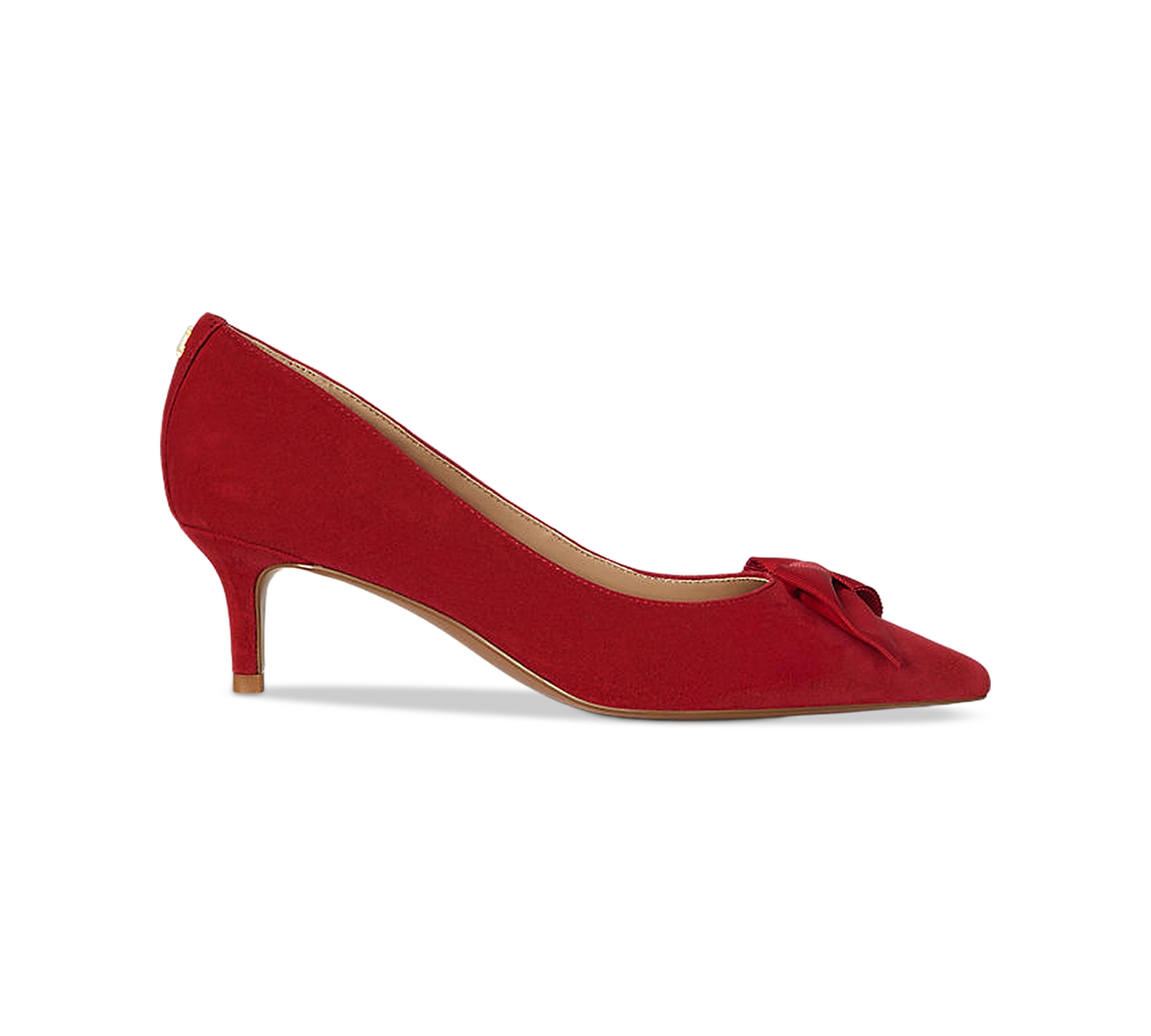 Ralph Lauren Women's Adrienne Suede Bow Pump In Red