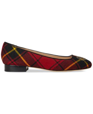 Women's Emellie Embroidered-Logo Ballet Flats