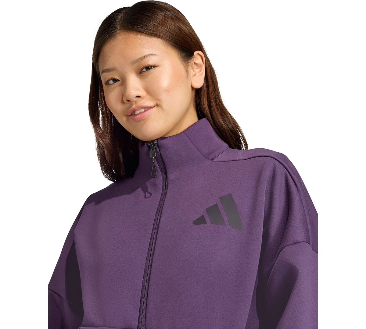 Adidas Originals Women's Z.n.e. Zip-front Long Sleeve Track Jacket In Green