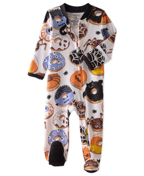 Комбинезон butterblu Scout Halloween 2-Way Zip Organic Cotton Footed Sleep and Play Coveralls для мальчиков-малышей, цвет: Spooky Sweet