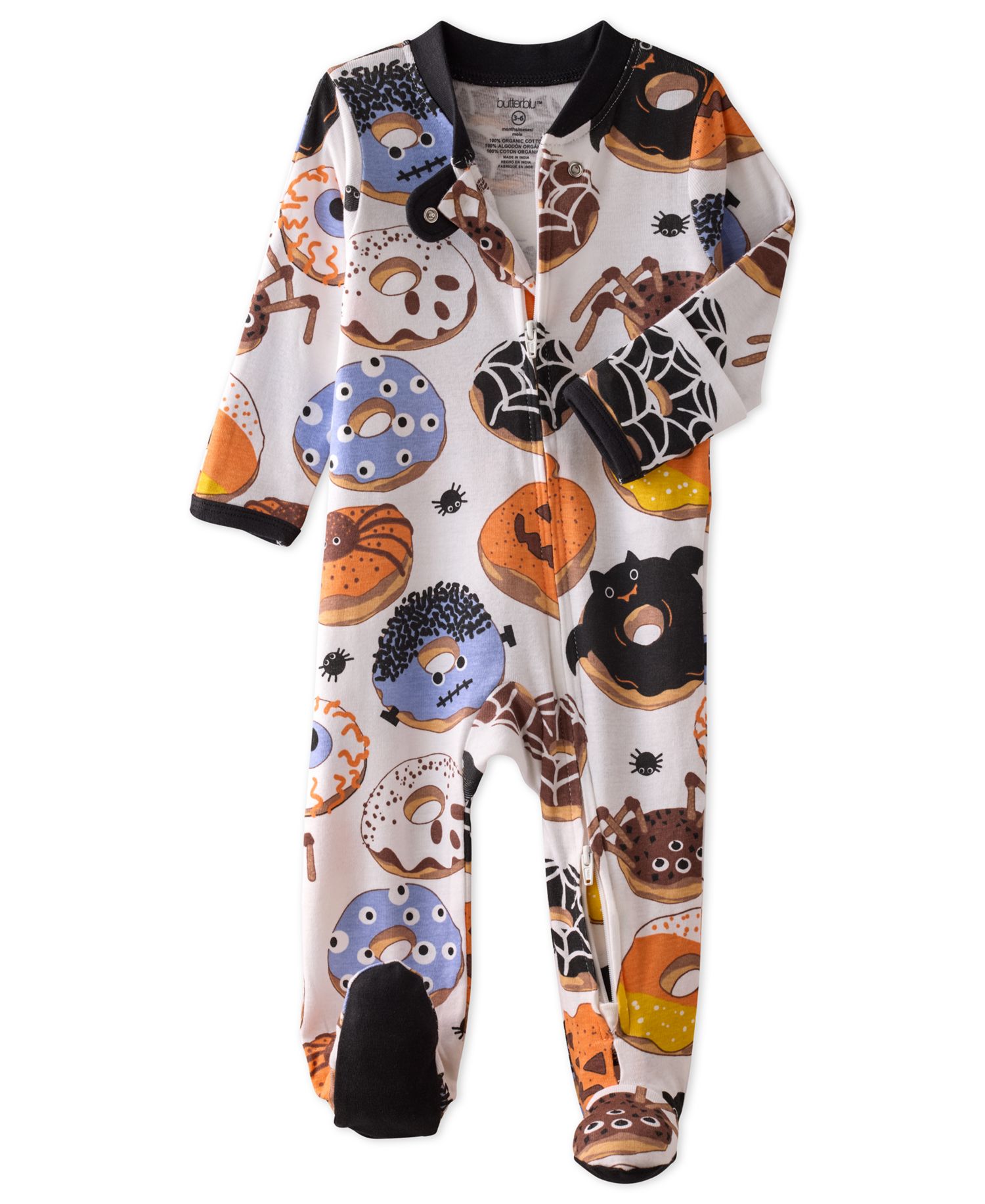 Baby Scout Halloween 2-Way Zip Organic Cotton Footed Sleep and Play Coveralls