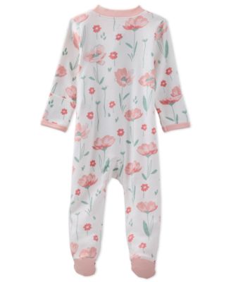 Baby Girls Scout 2-Way Zip Footed Sleep and Play Coveralls