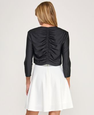 Juniors' 3/4-Sleeve Bolero