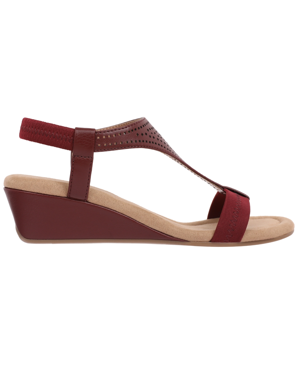 Style & Co Women's Step N Flex Vacanzaa Wedge Sandals, Created For Macy's In Red