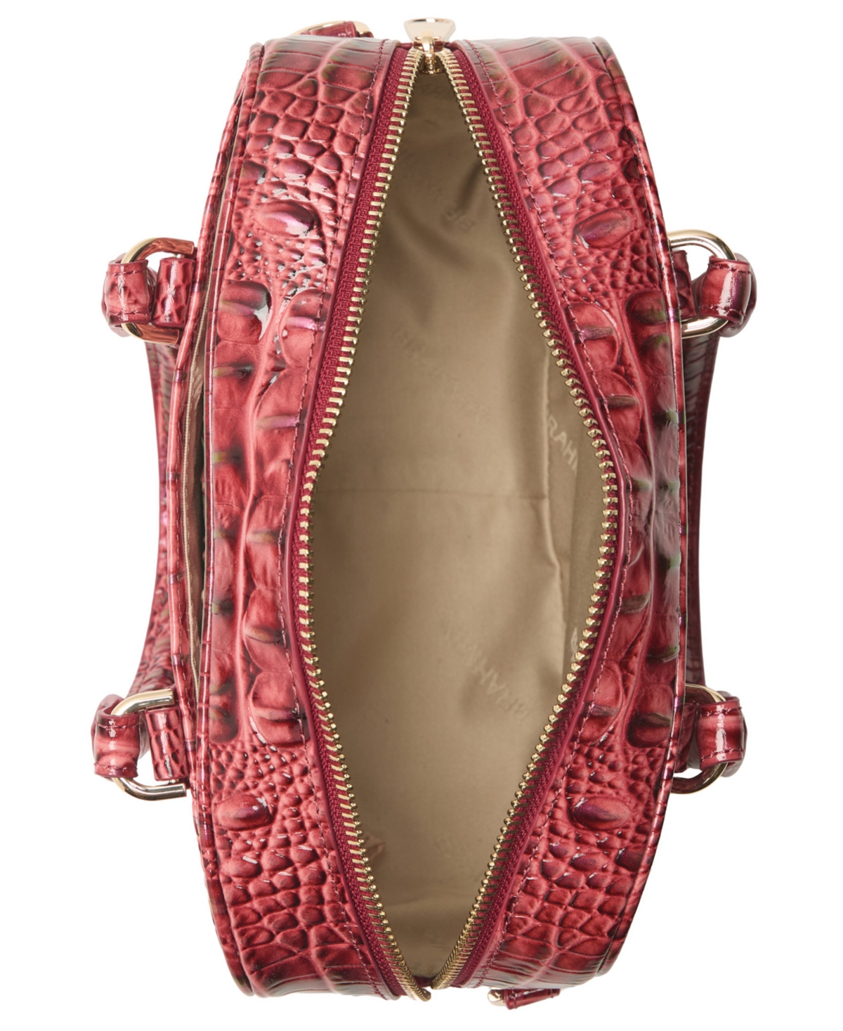 Brahmin Mara Buckle Small Satchel Bag In Purple