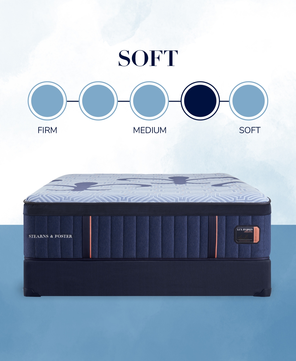 Stearns & Foster Lux Hybrid Elite 14.5" Soft Tight Top Mattress, California King Split In Transparent