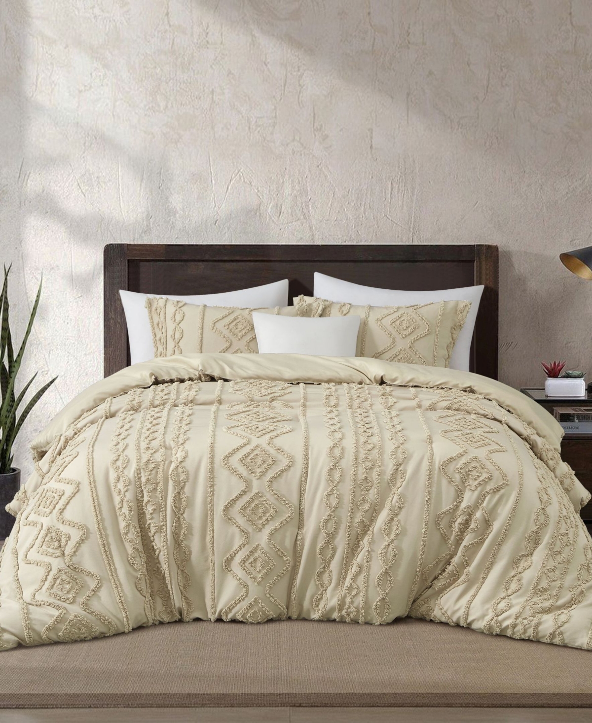 Stratford Park Aluma Geometric 3-pc. Comforter Set, Twin In Neutral