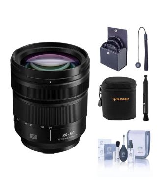LUMIX S 24-60mm f/2.8 Lens for L Mount, Bundle with 77mm Filter Kit, Lens Case, Cleaning Kit and Lens Cap Tether