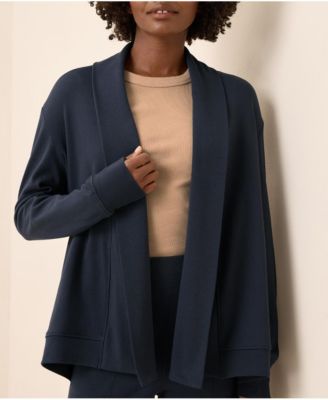 Women's Organic Cotton Airplane Short Drape Cardigan