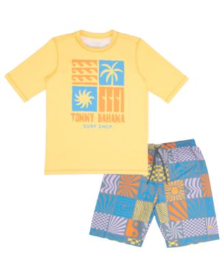 Boys Rash Guard and Swim Trunks 2-Piece Swimsuit Set