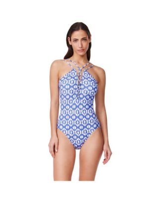 Womens Mantra Braided High Neck One Piece