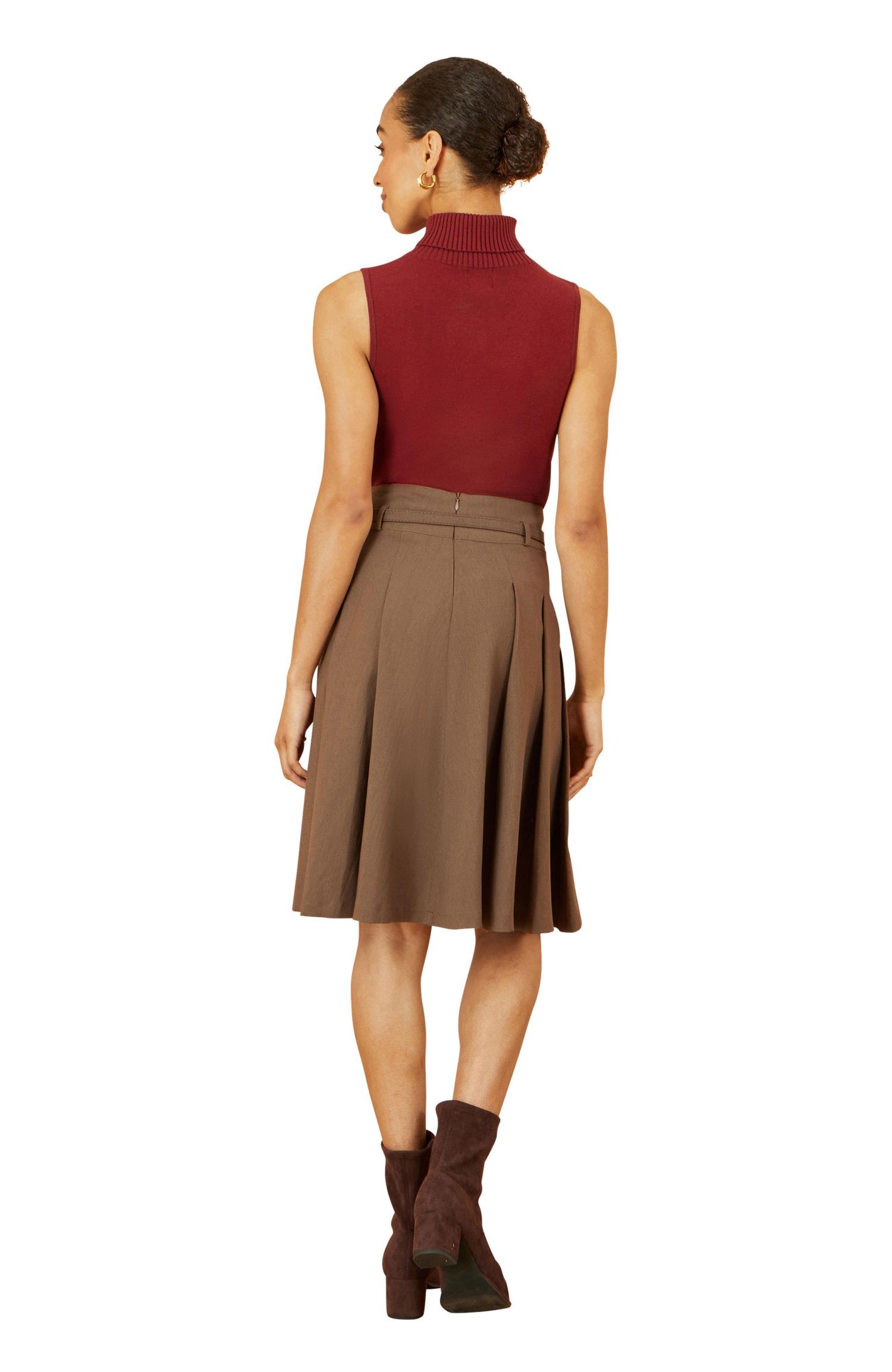 Women's Pleated Midi Skirt