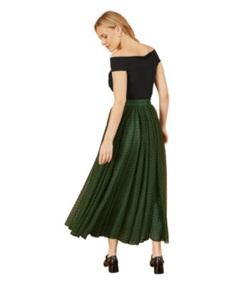 Women's Mesh Heart Print Tulle Skirt