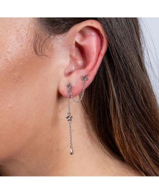 Splash Double Post Earring with Drop