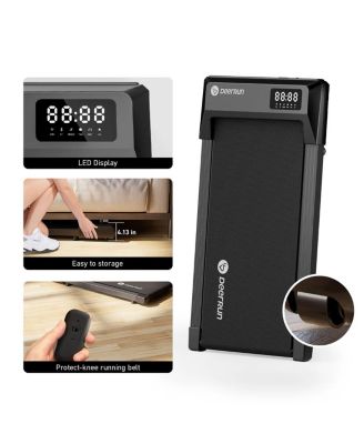 Superun Black  Urban Mini Under-Desk Treadmill with Remote Control