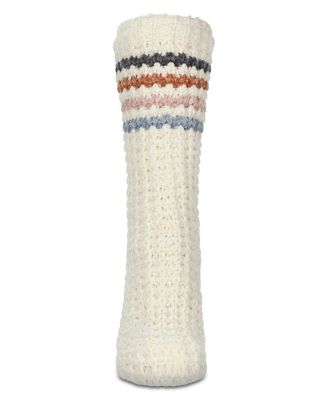 Women's Chunky Stripes Plush-Lined Slipper Crew Sock