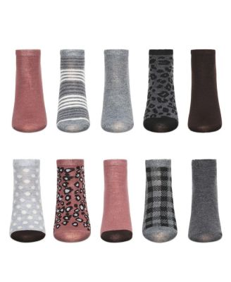 Women's 10 Pair Pack Leopard Low Cut Socks
