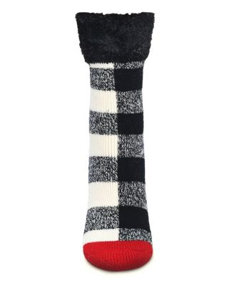 Buffalo Check Plush Cabin Socks