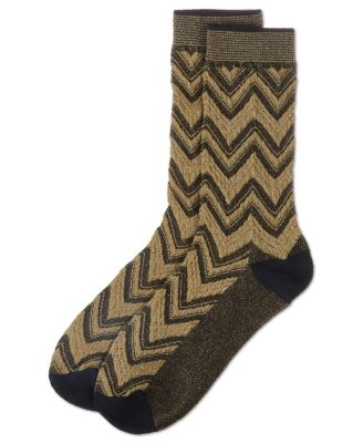 Women's Shimmer Chevron Crew Socks