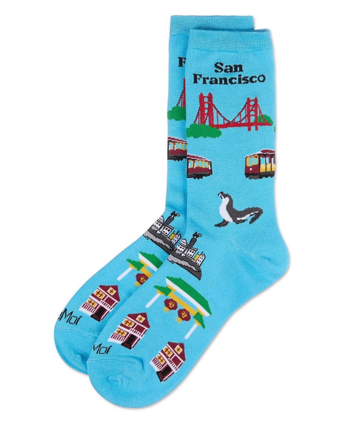 MeMoi Women's San Francisco Rayon From Crew Socks