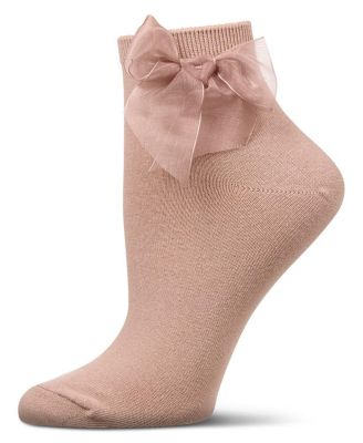 Women's Cotton Rich Tulle Bow Trimmed Ankle Sock