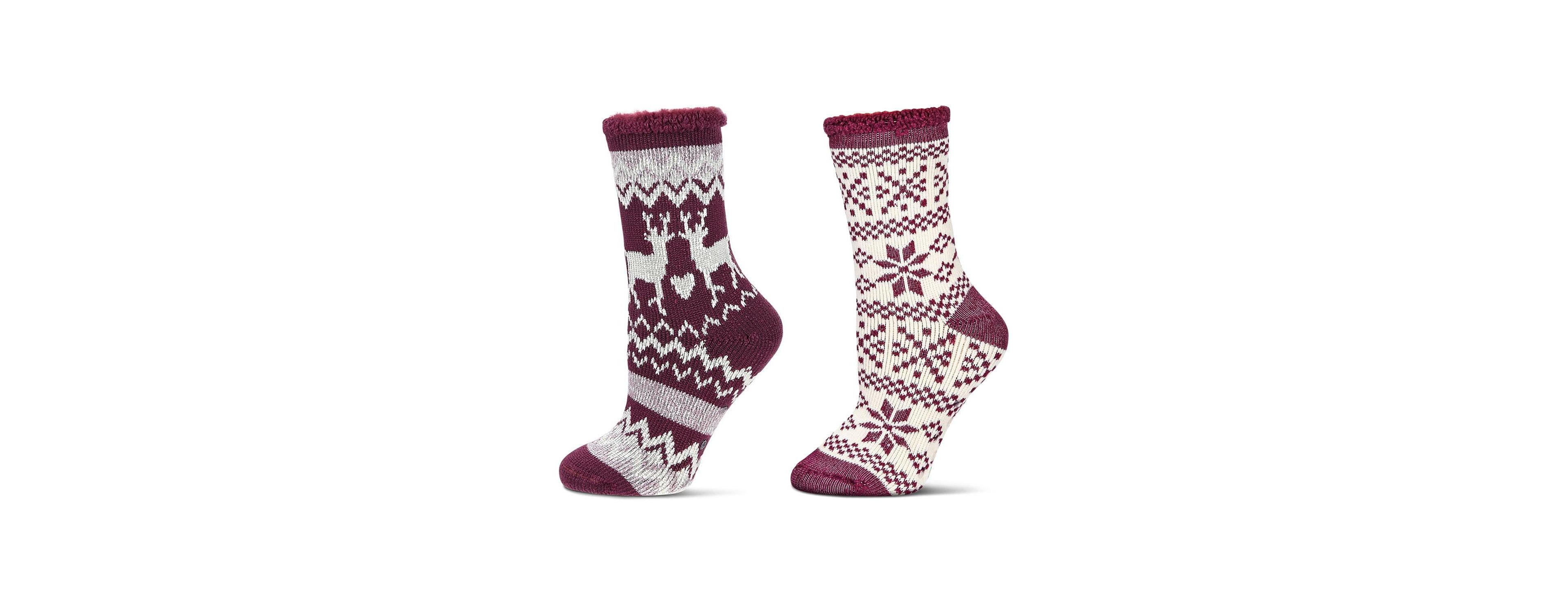 MeMoi Women's 2 Pair Pack Thermal Crew Socks