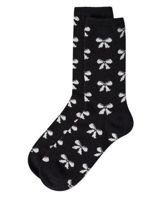 Women's "Bows" Cashmere Blend Crew Sock