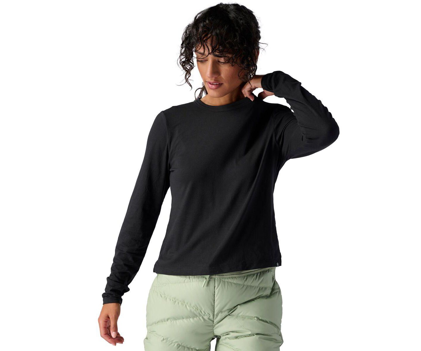 Женская рубашка Backcountry Destination Long-Sleeve, цвет: Чёрный — фото 1