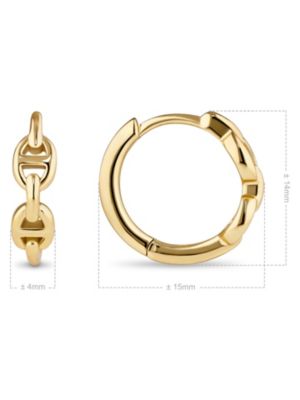 Mariner Hoop Earrings in Gold Plated Sterling Silver
