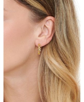 Infinity Hoop Earrings in Gold Plated Sterling Silver