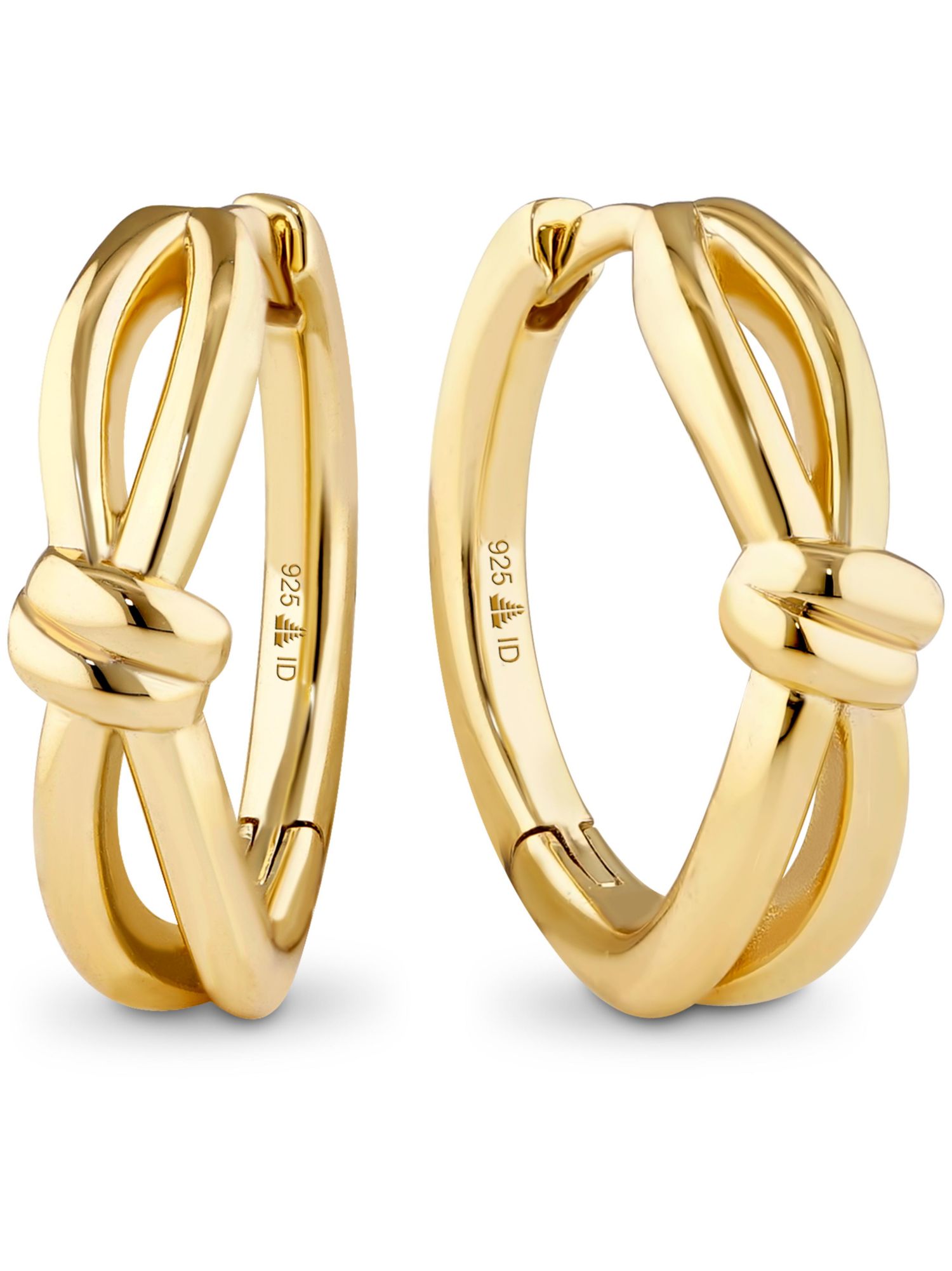 Love Knot Hoop Earrings in Plated Sterling