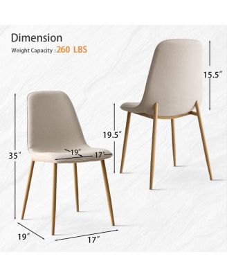 3-Piece 34.5" Dining Set with Sculpted Pedestal Table and 2 Upholstered Chairs with Curved Back and Light Wood Legs