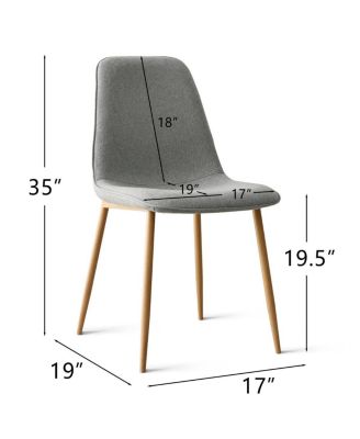 3-Piece 34.5" Dining Set with Sculpted Pedestal Table and 2 Upholstered Chairs with Curved Back and Light Wood Legs