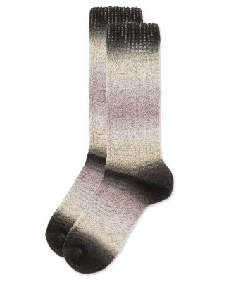 Women's Gradient Stripe Soft and Warm Crew Sock