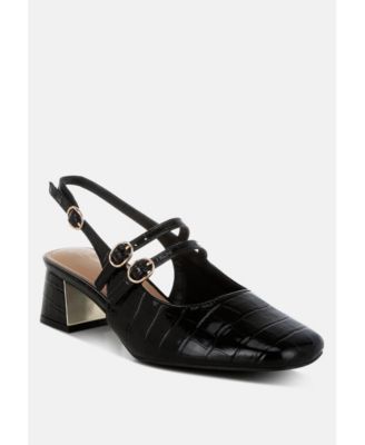 Womens Cananga Block Heel Slingback Sandals