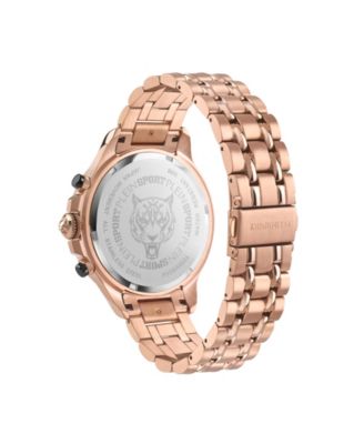 Men's Warrior Tech Chronograph Date Quartz IP Rose Gold Bracelet Watch, 47.5mm