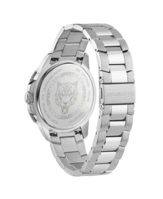 Plein Sport Men's 3 Hand Date Quartz Stainless Steel Bracelet Watch, 44mm